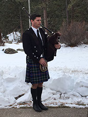 Scott Beach performing at an event
